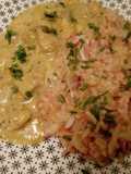 Geschnetzeltes in Zitrus-Sauce mit Radieschen-Risotto