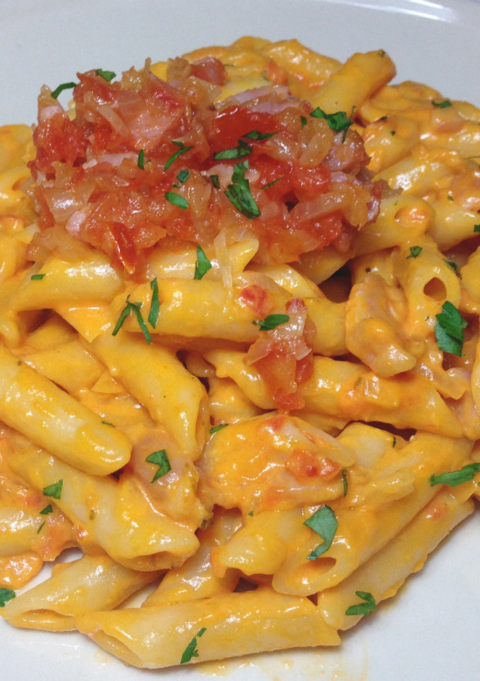 Una foto de Pasta borracha al vodka