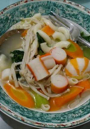 Foto resep Sup Makaroni modifikasi non MSG