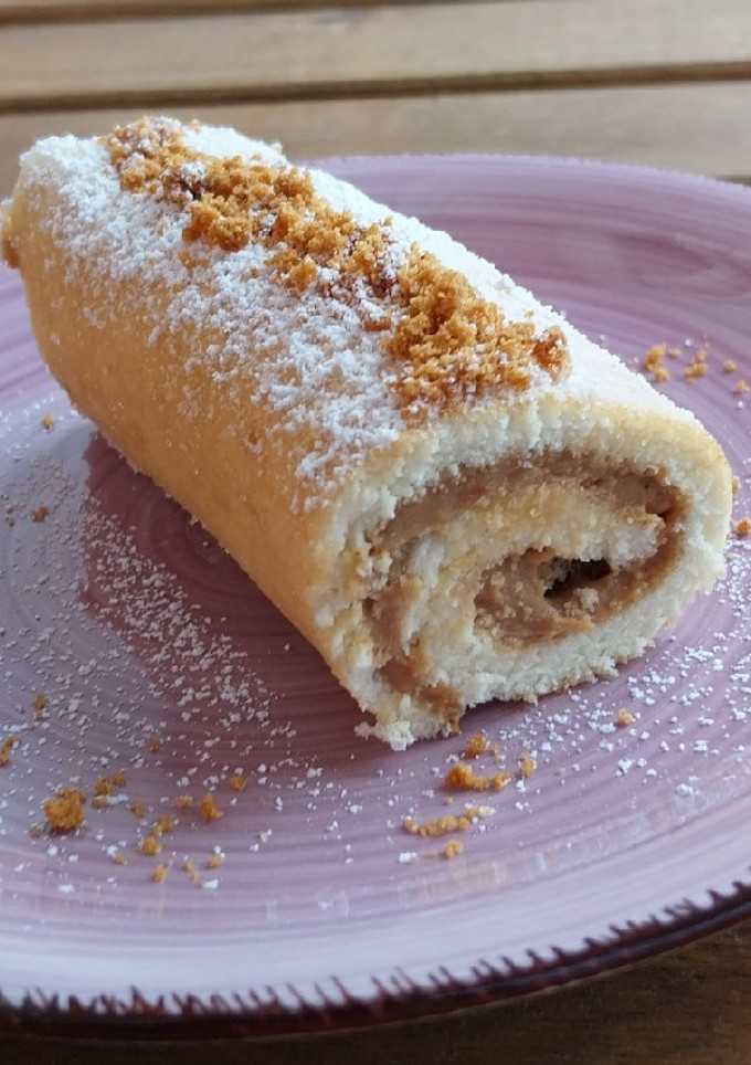 Una foto de Bracito relleno de crema de speculoos y chocolate blanco