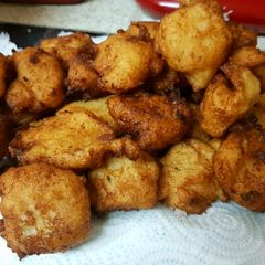My Battered sausage meat and mashed potato balls A picture of My Battered sausage meat and mashed potato balls.