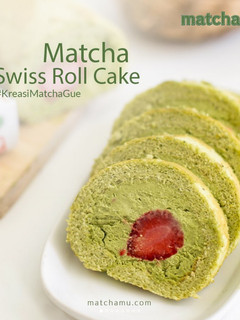 Foto resep Matcha Swiss Roll Cake