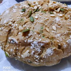A picture of Overnight no-knead artisan bread.