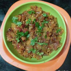 A picture of Baingan bharta.
