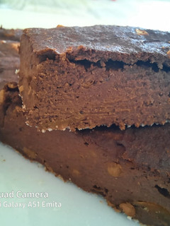 Una foto de Brownie keto de berenjena
