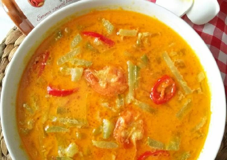 Langkah Mudah untuk Menyiapkan Sayur labu siam,Udang Kuah Santan Anti Gagal