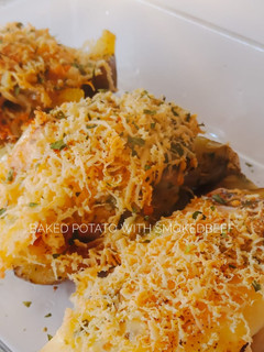 Foto resep Baked Potato with Smoked Beef