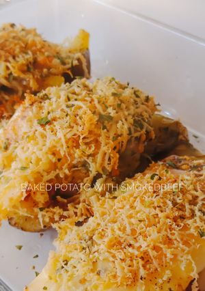 Foto resep Baked Potato with Smoked Beef