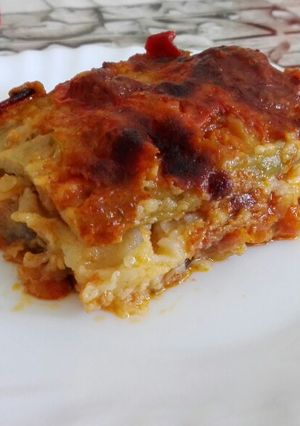 Una foto de Lasaña de 🍆 con Ragout Italiano de Jordi Cruz
