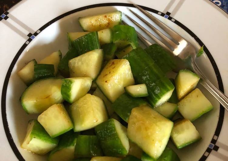 Pan Fried Cucumber Recipe by Dan - Cookpad