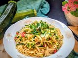 炒櫛瓜醬油拌麵 -五辛素簡易料理