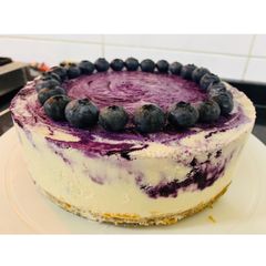 A picture of Blueberry Cheese Cake.