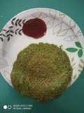 Split green gram and spinach chilla