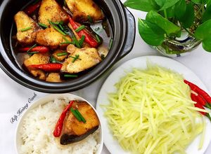 Hình của món Cá Bớp Kho Tộ.