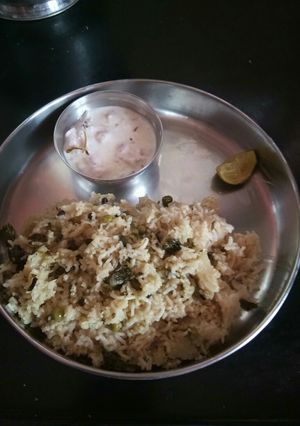 A picture of Methi Pulao.