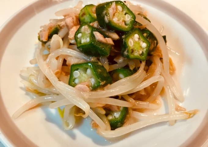 Simple Salad Okra & Tauge 🥗 foto resep utama