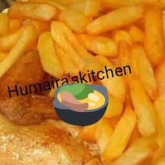 A picture of Chicken and chips.