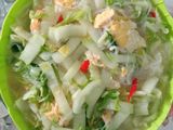 Tumis sawi putih..telur dan soun.
