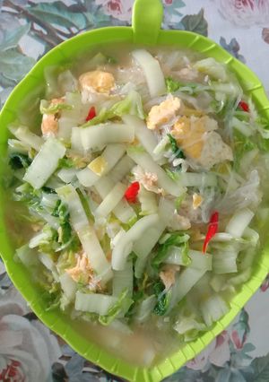 Foto resep Tumis sawi putih..telur dan soun.