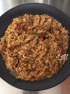 Una foto de Arroz con boletus deshidratados en olla GM