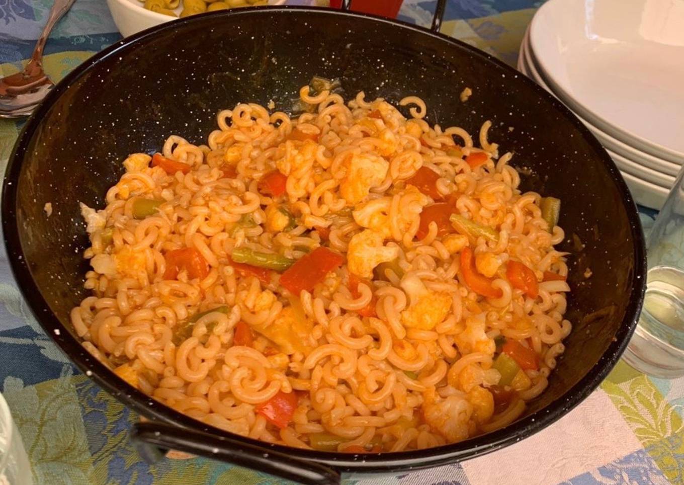 Fideuá de verduras