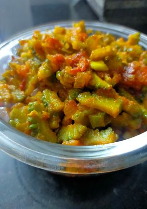 A picture of Karela Subzi.