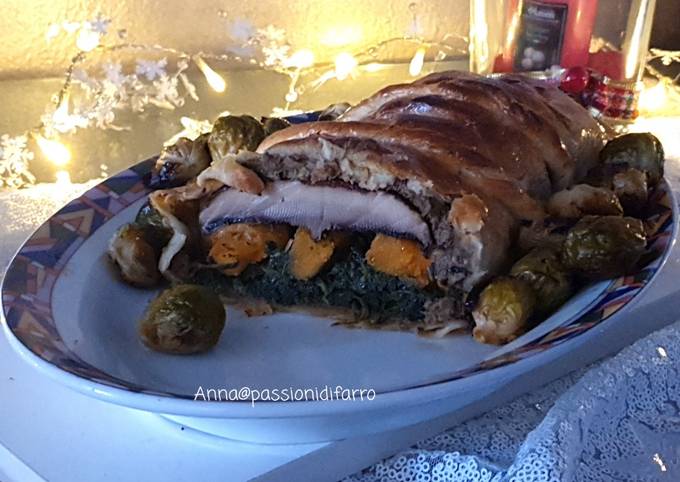 Polpettone vegan in crosta di pasta sfoglia