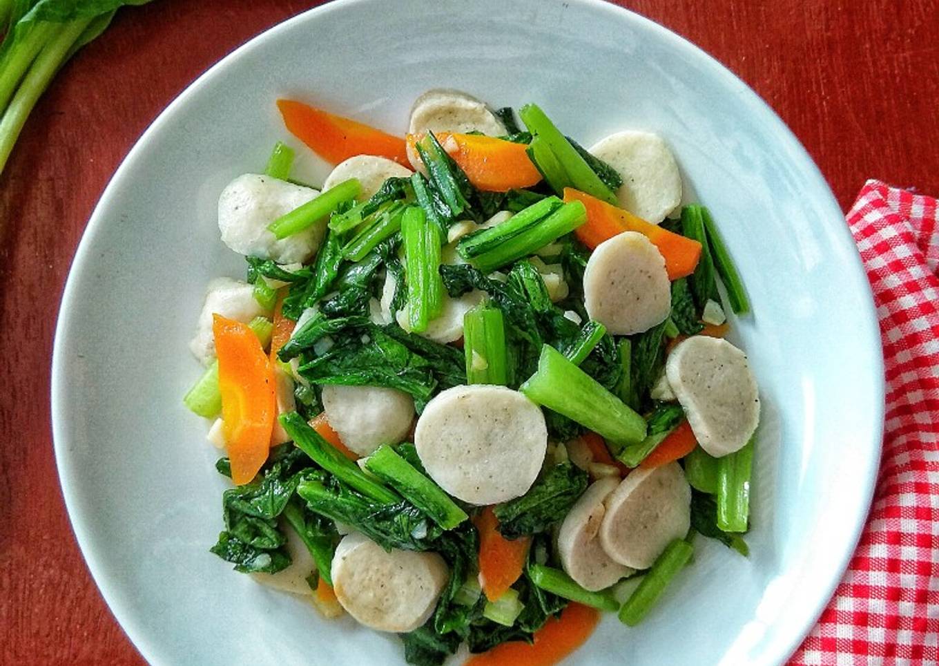 Tumis Sawi Bakso Ikan