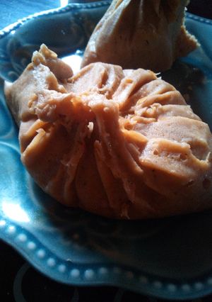 A picture of Epiti (steamed corn and plantain).