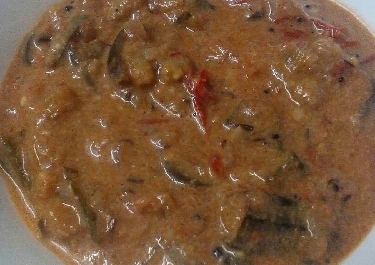 Okra and Brinjals Curry