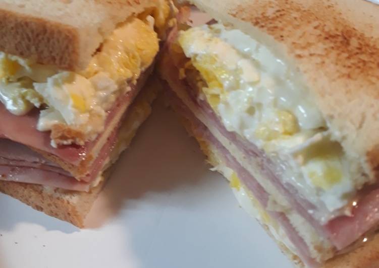 Recipe of Perfect Ham Egg and Swiss on Sourdough