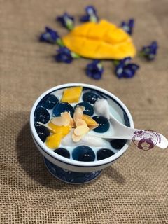 Hình của món Chè thạch hoa đậu biếc.