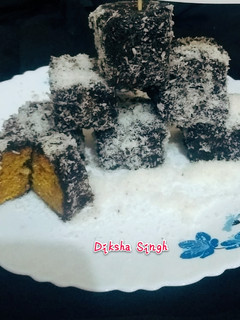 A picture of Lamington cake.