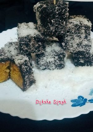 A picture of Lamington cake.