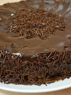 Una foto de Cheesecake con chocolate negro