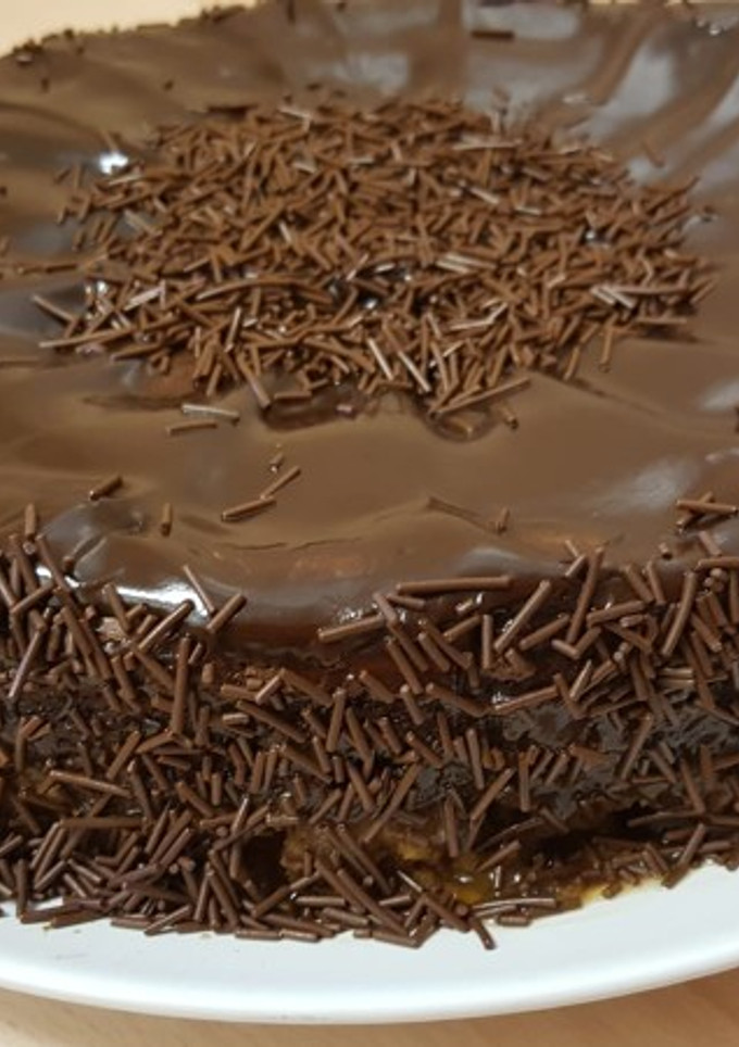 Una foto de Cheesecake con chocolate negro