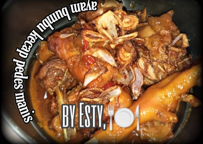 Ayam kampung bumbu kecap pedes manis