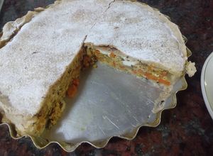 Una foto de Tarta o torta de zuchinis, Berenjenas y más…