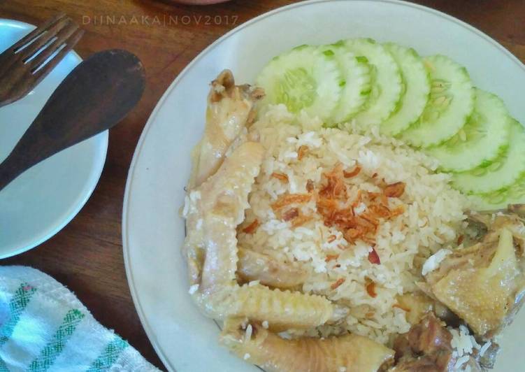 Resep: Nasi ayam kampung rice cooker Irit Anti Gagal