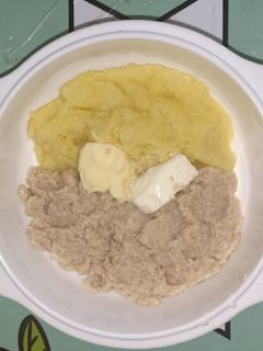 Foto resep Menu MPASI 6 bulan, Potato With Chicken Gravy Apple