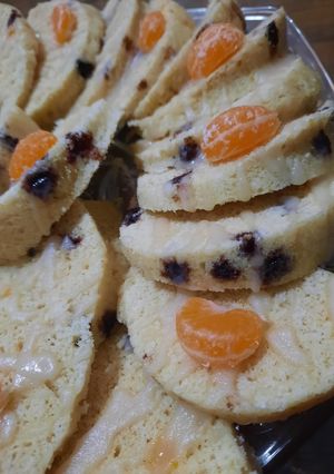 Una foto de Torta cítrica al microondas con chips de chocolate