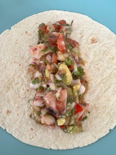Una foto de Salpicón de pulpo a la mexicana