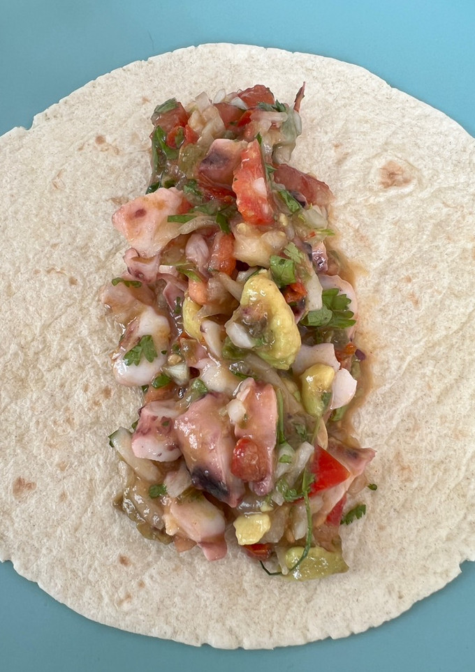 Una foto de Salpicón de pulpo a la mexicana