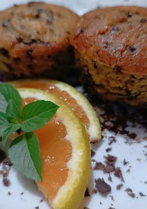 Φωτογραφία της συνταγής Muffins πορτοκάλι με κουβερτούρα 🍊🍫