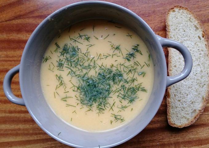 Сырный суп из репы