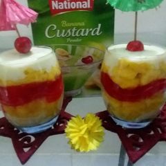 A picture of Mango jelly custard.