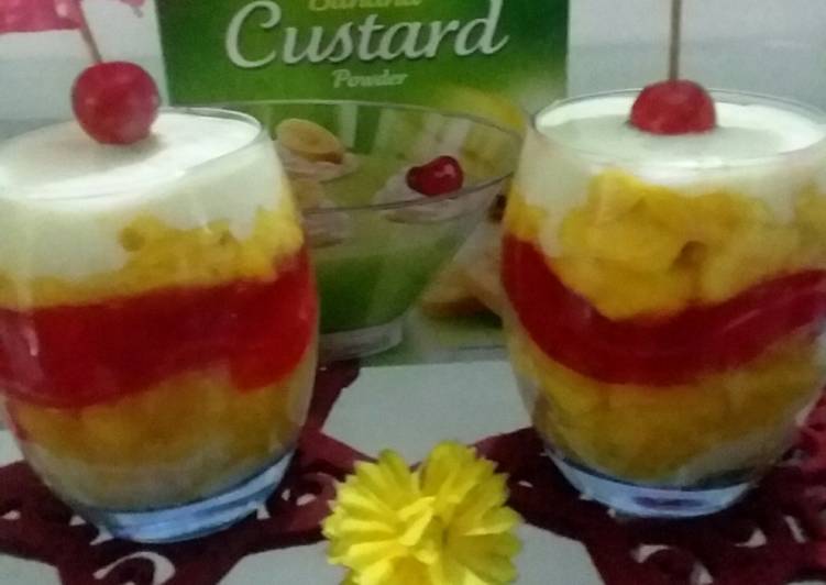 How to Prepare Homemade Mango jelly custard