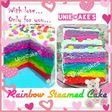 BOLU KUKUS PELANGI (Rainbow Steamed Cake)
