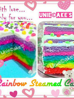 Foto resep BOLU KUKUS PELANGI (Rainbow Steamed Cake)
