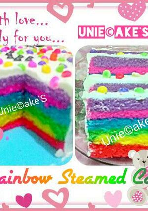 Foto resep BOLU KUKUS PELANGI (Rainbow Steamed Cake)